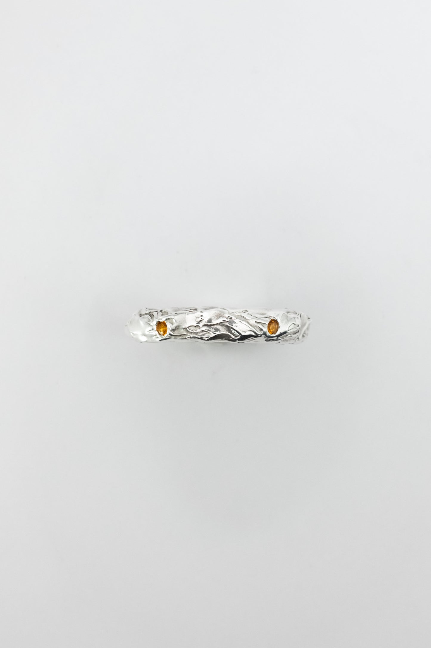 Liquid Band Citrine Scatter Ring