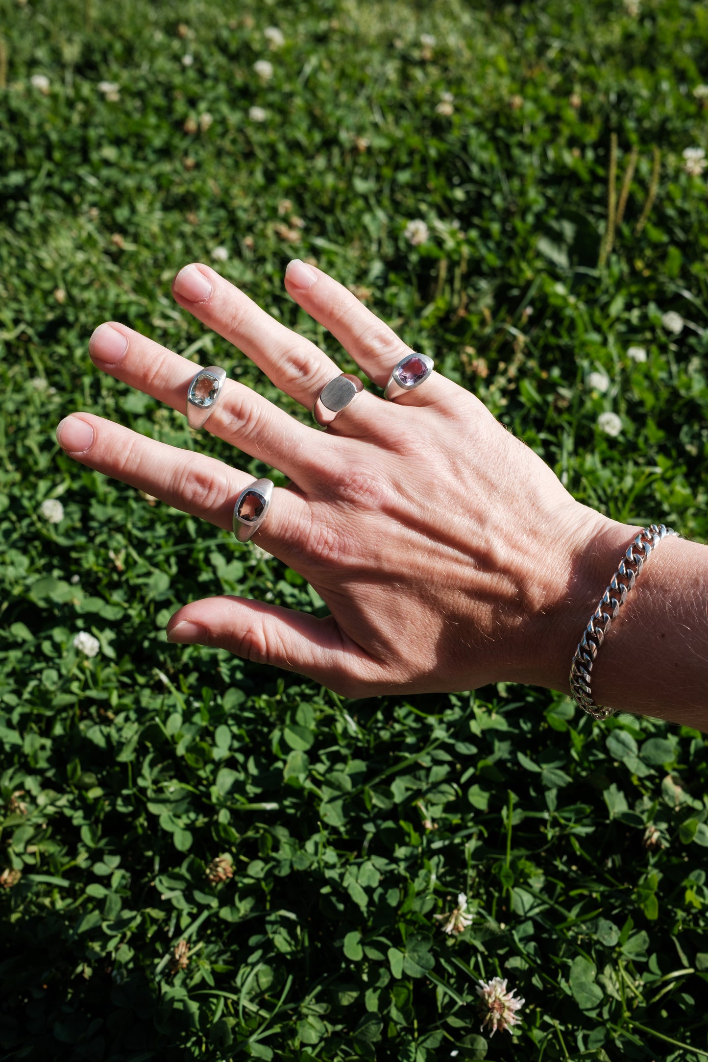 Smoky Quartz Cushion Ring