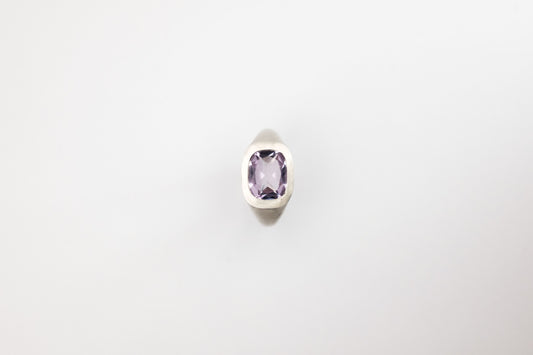 Pink Amethyst Cushion Ring, ⌀ 16.6 mm