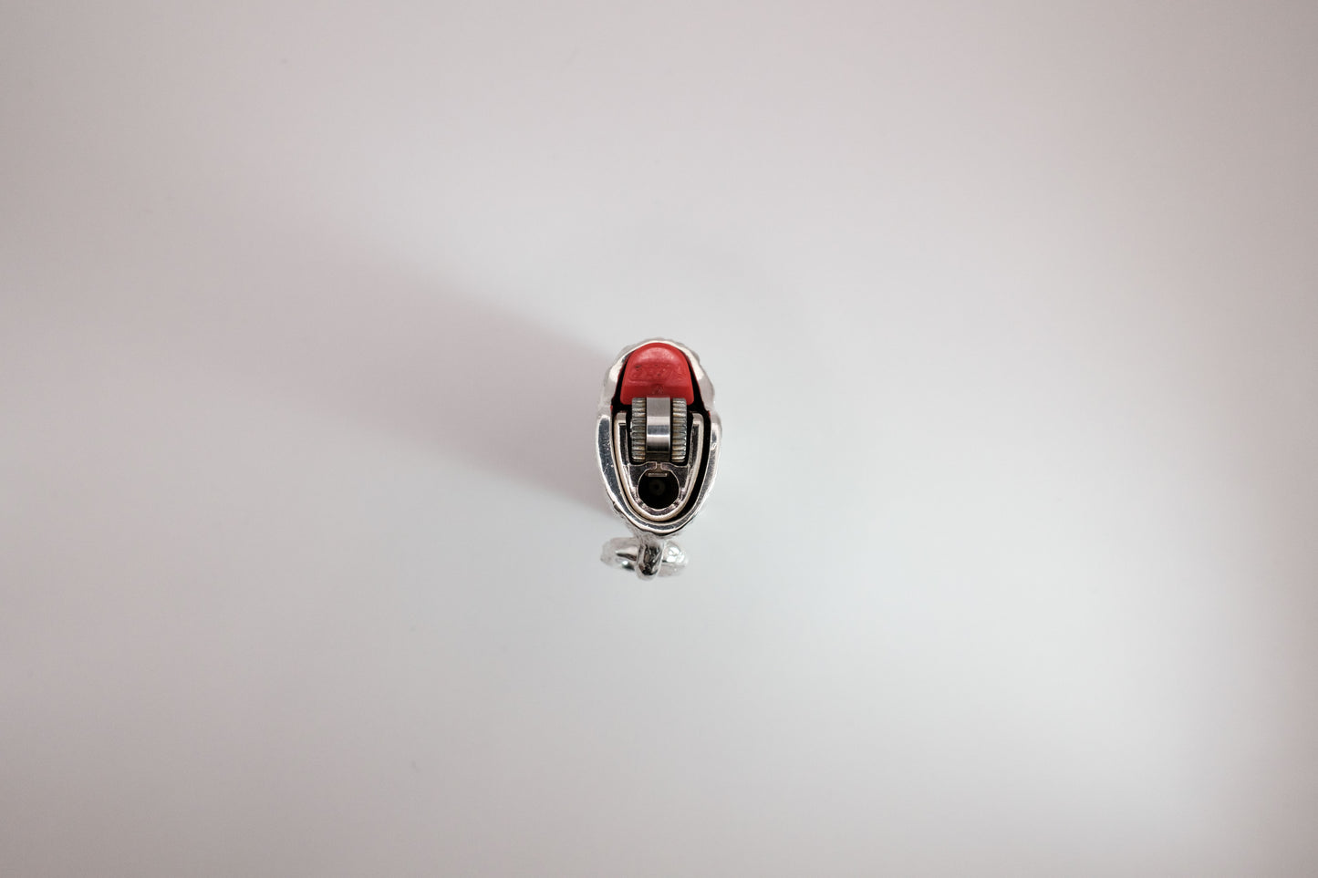 Custom made Bic Siver lighter case shot from above